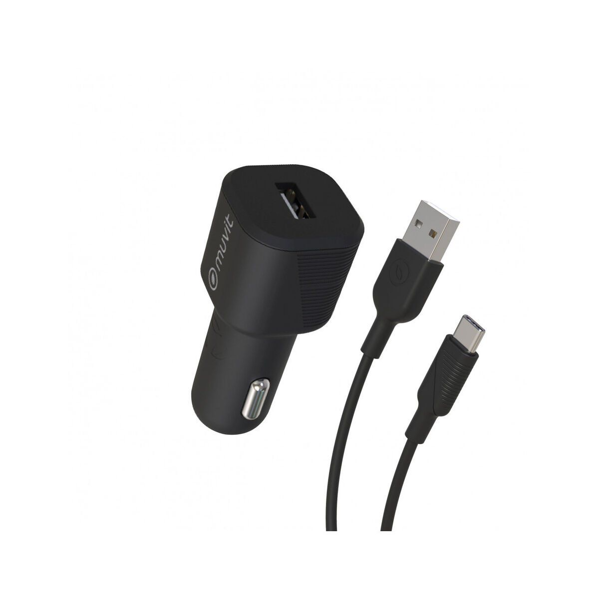 Cargador de coche eléctrico Muvit 1,2 m Negro