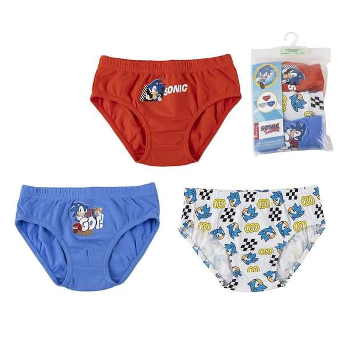 Pack de Calzoncillos Sonic Multicolor