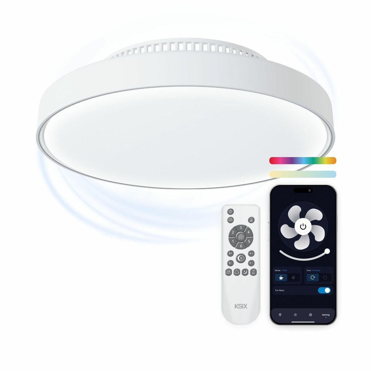 Ventilador de Techo con Luz KSIX Mistral 4000 Lm