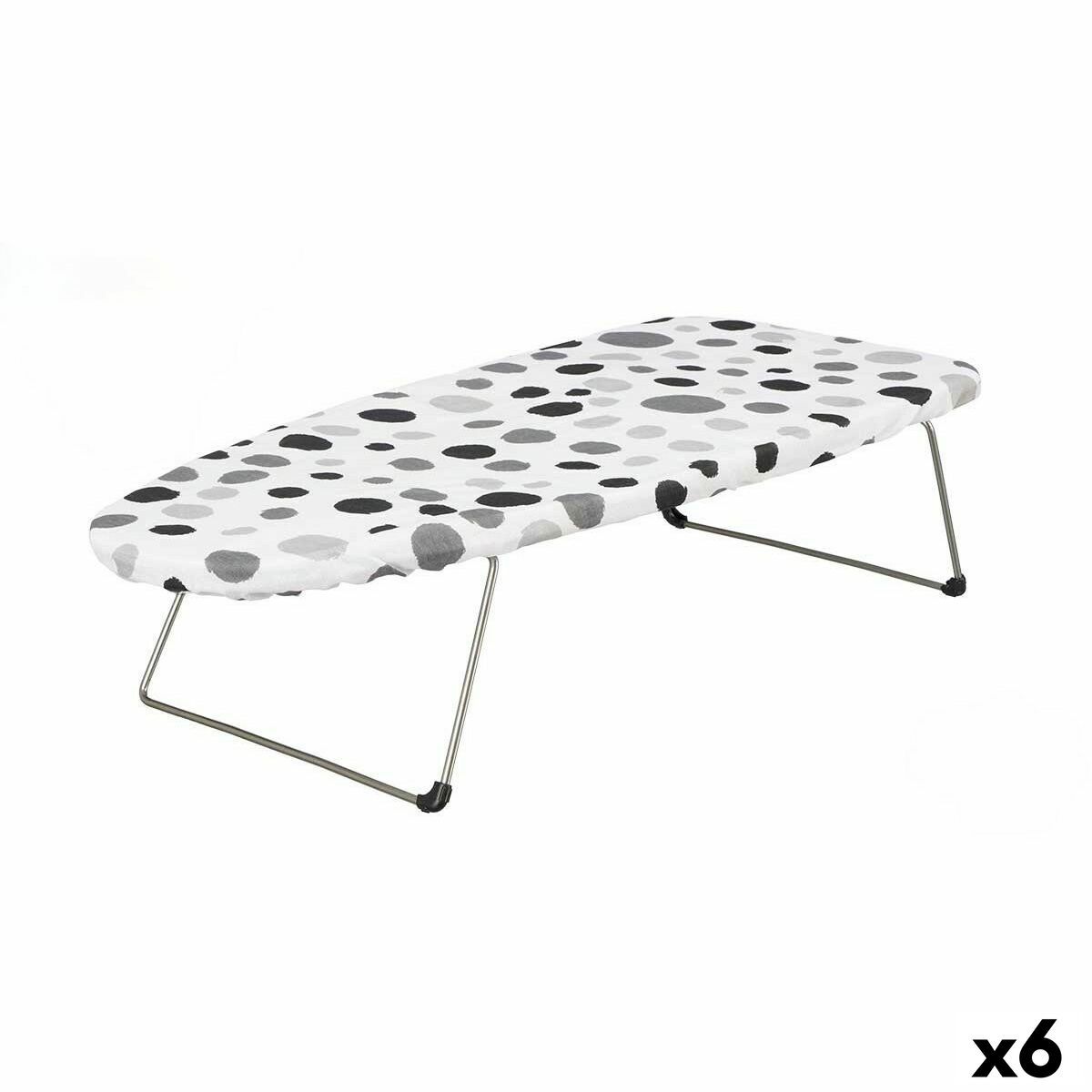 Tabla de Planchar Kipit Blanco Negro Metal Tela Puntos Sobremesa (6 Unidades)