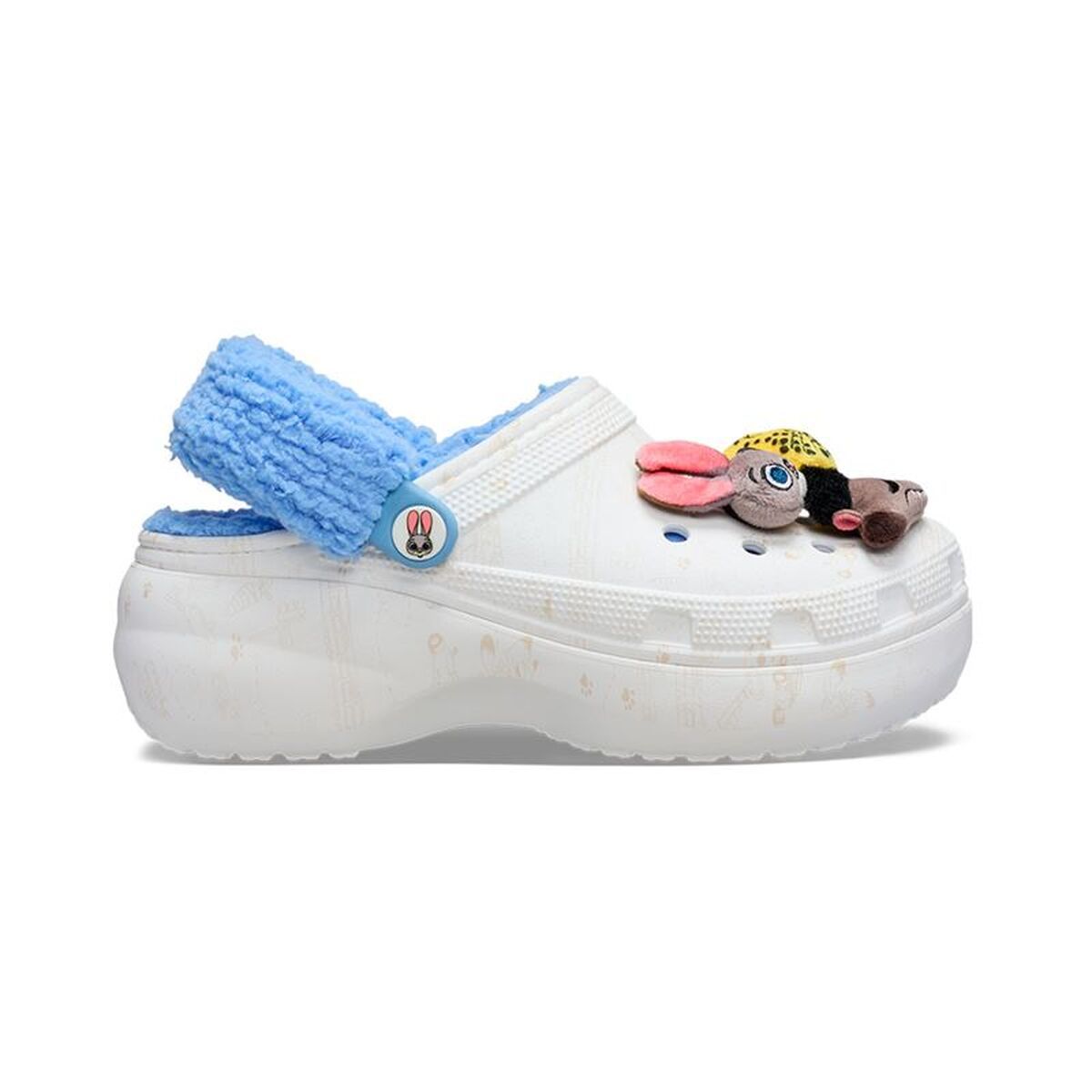 Zuecos Crocs Zootopia Lined Platform Clog W Blanco