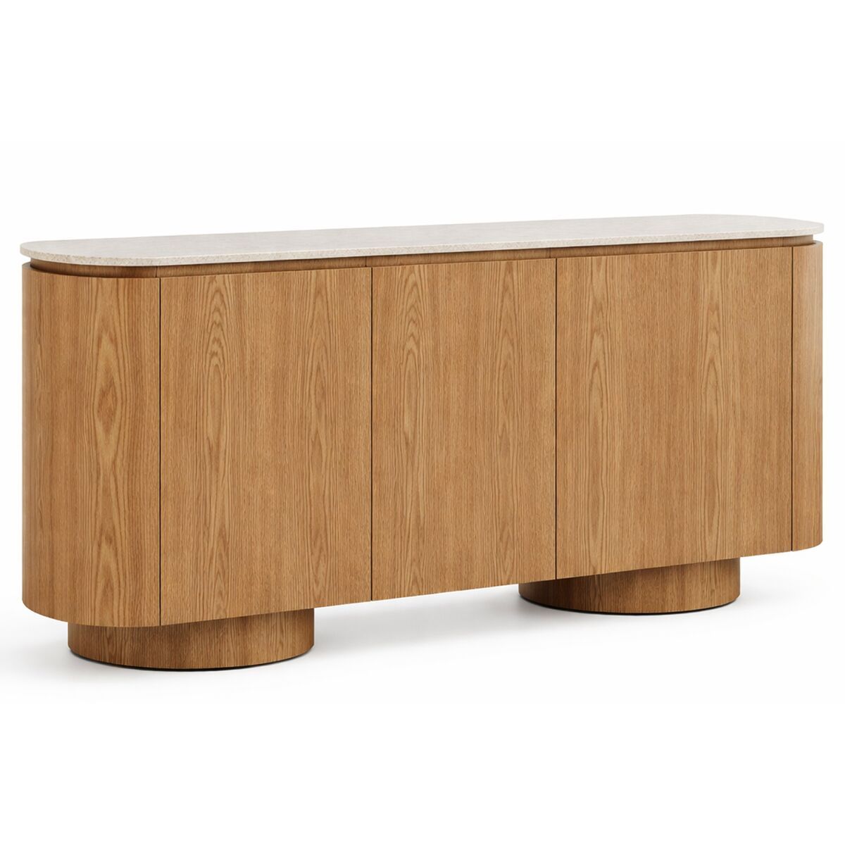 Aparador Home ESPRIT Marrón claro Granito Madera MDF 180 x 40 x 85 cm