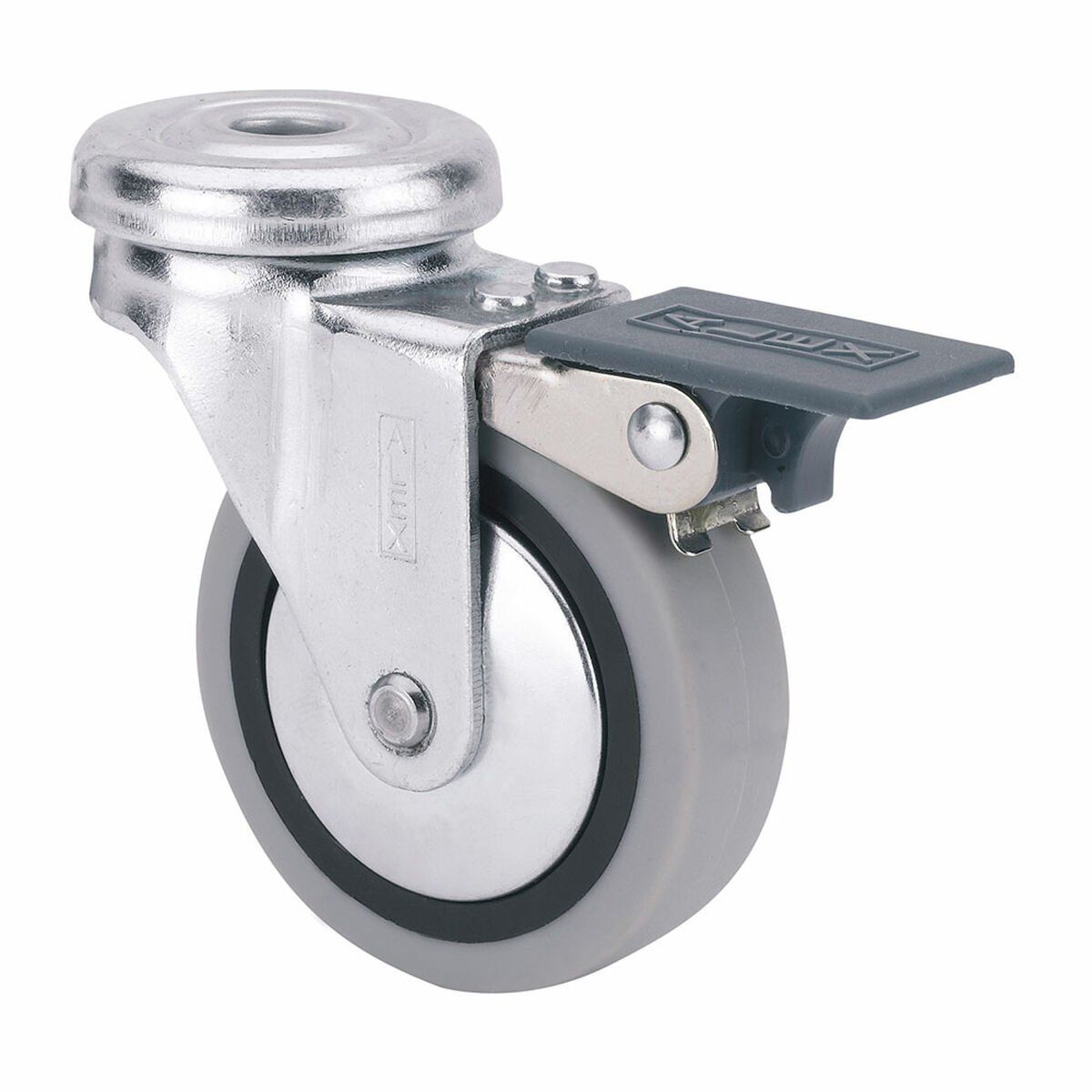 Rueda Ruedas Alex Gris Goma Poliamix Ø 4 cm 17 kg giratoria