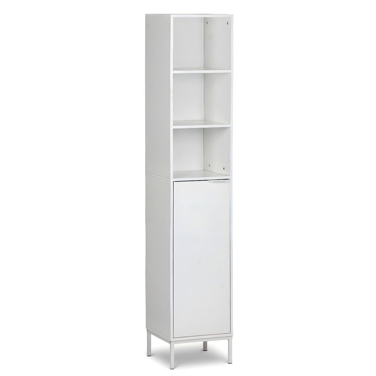 Estantería de Baño MobleKit Blanco 30 x 30 x 160 cm Madera Metal