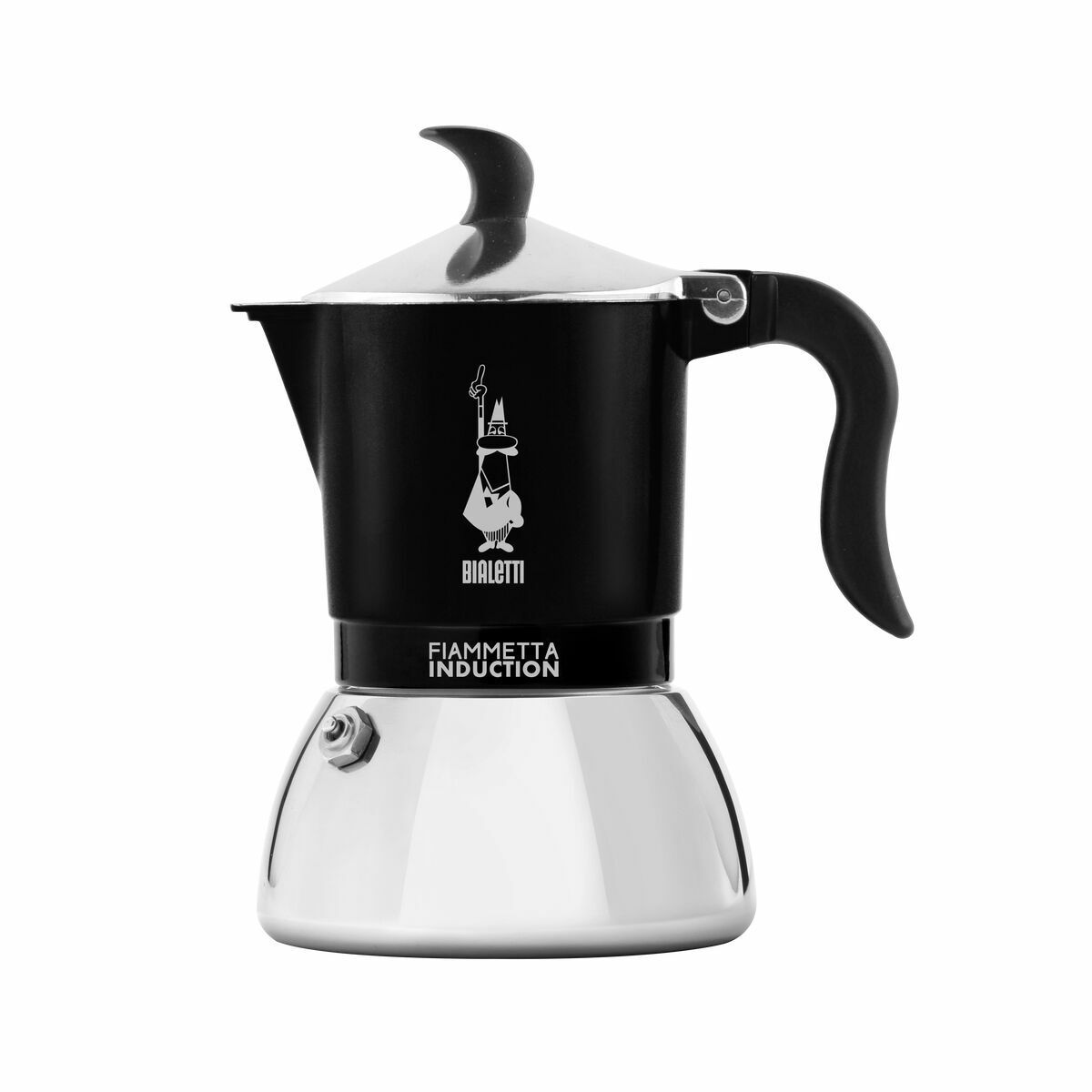 Cafetera Italiana Bialetti FIAMMETTA Negro Acero Inoxidable 2 Tazas