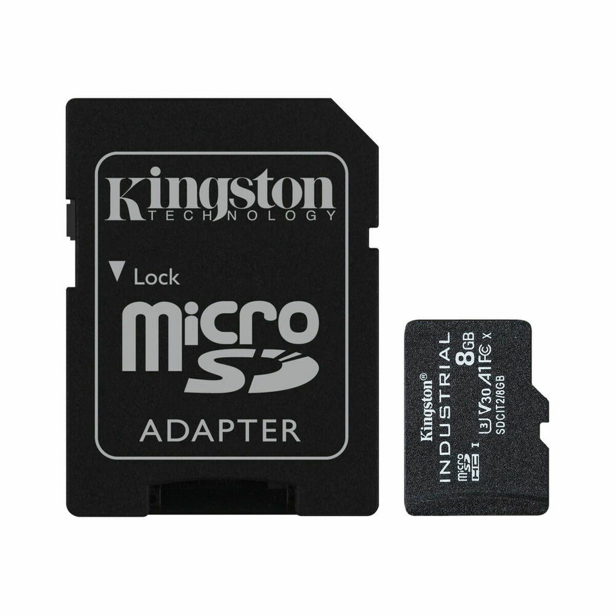 Tarjeta de Memoria Micro SD con Adaptador Kingston SDCIT/8GB 8 GB Negro