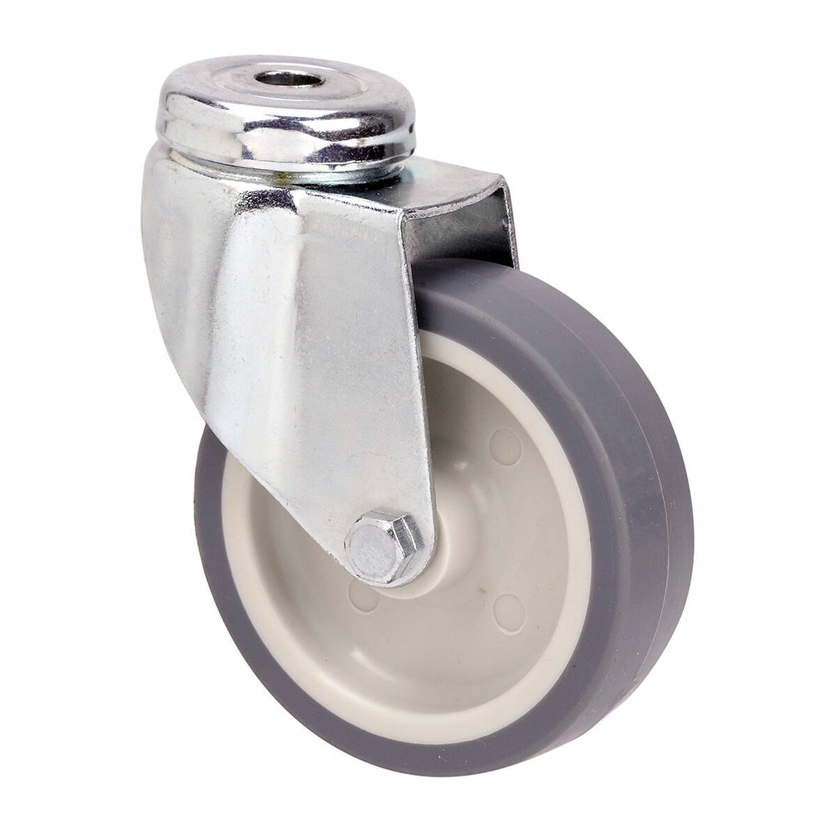 Rueda Ruedas Alex Gris Goma Poliamix Ø6 cm 50 kg giratoria