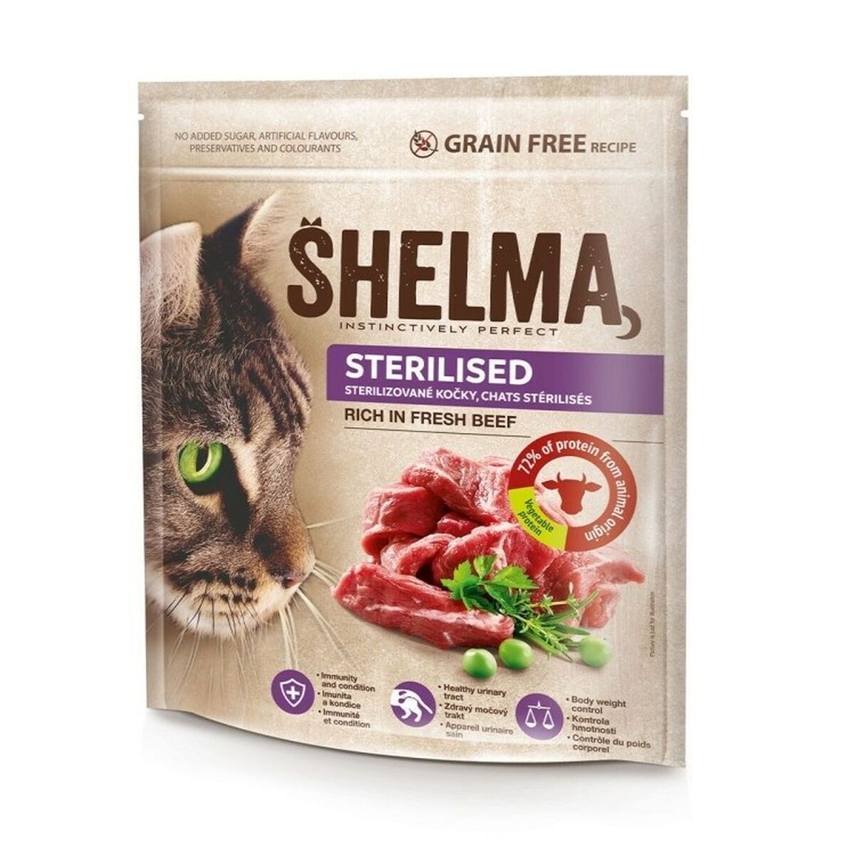 Comida para gato Shelma Carne de vacuno 8 kg