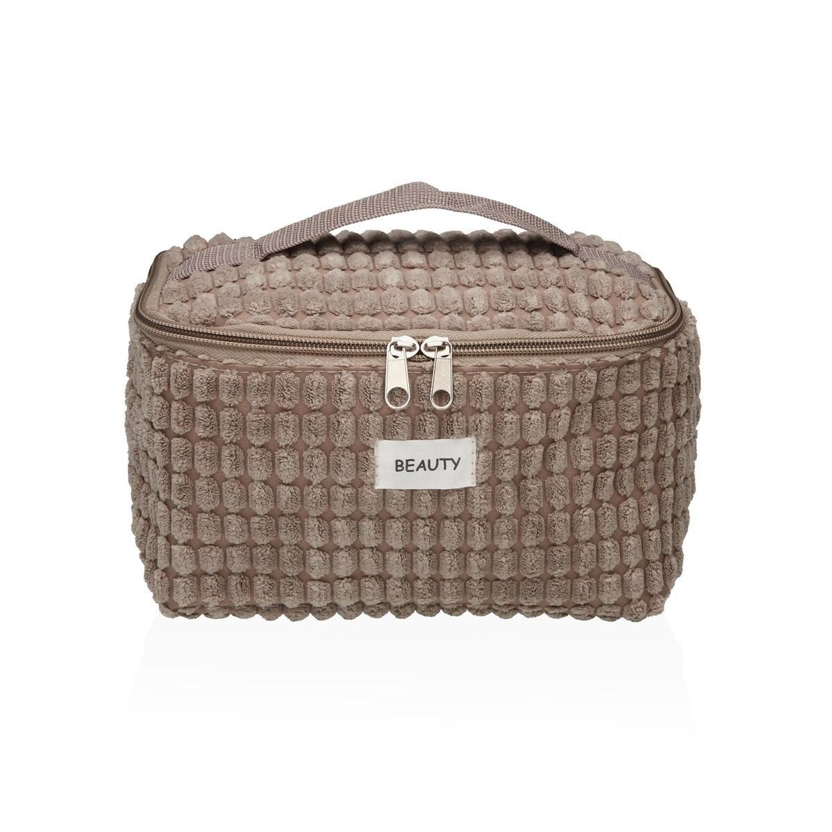 Neceser de Viaje Versa Corduroy Caqui Poliéster Textil 12 x 12 x 20 cm