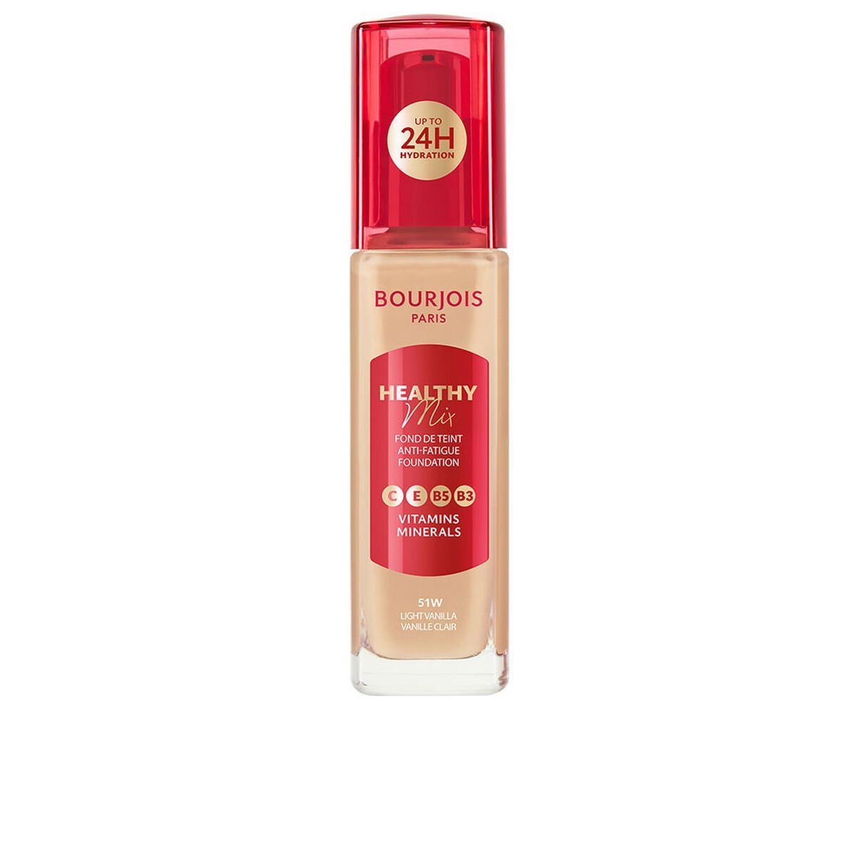 Base de Maquillaje Fluida Bourjois HEALTHY MIX Nº 51w-Light Vanilla 30 ml