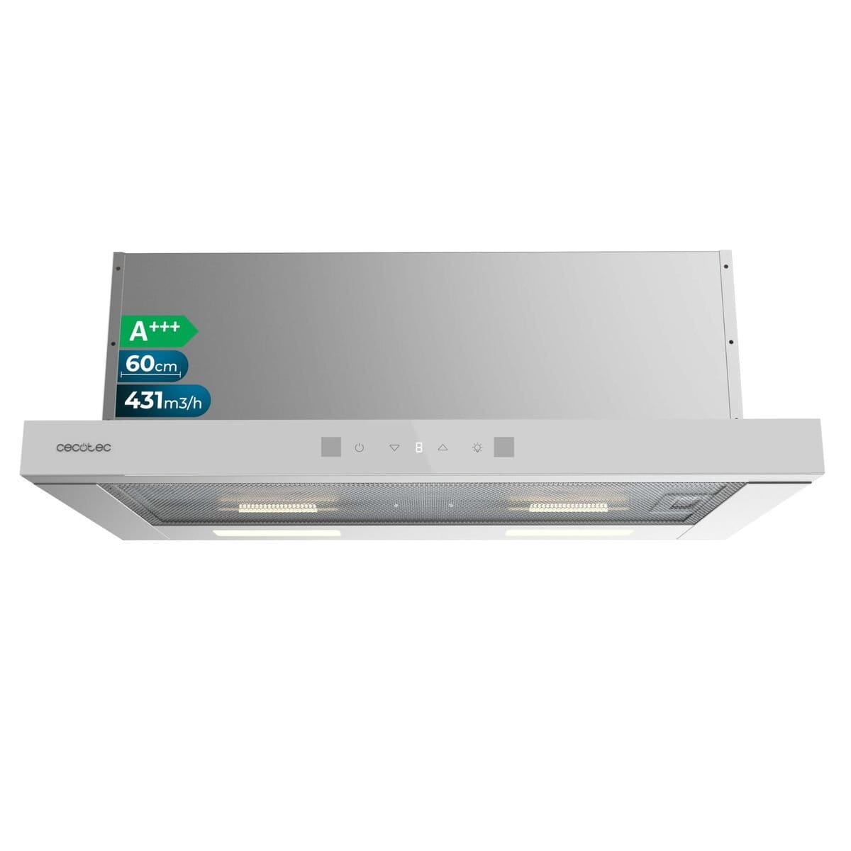 Cecotec Campana Convencional Bolero Flux TLT 604400 60cm Blanca A+++ Inox Control Táctil