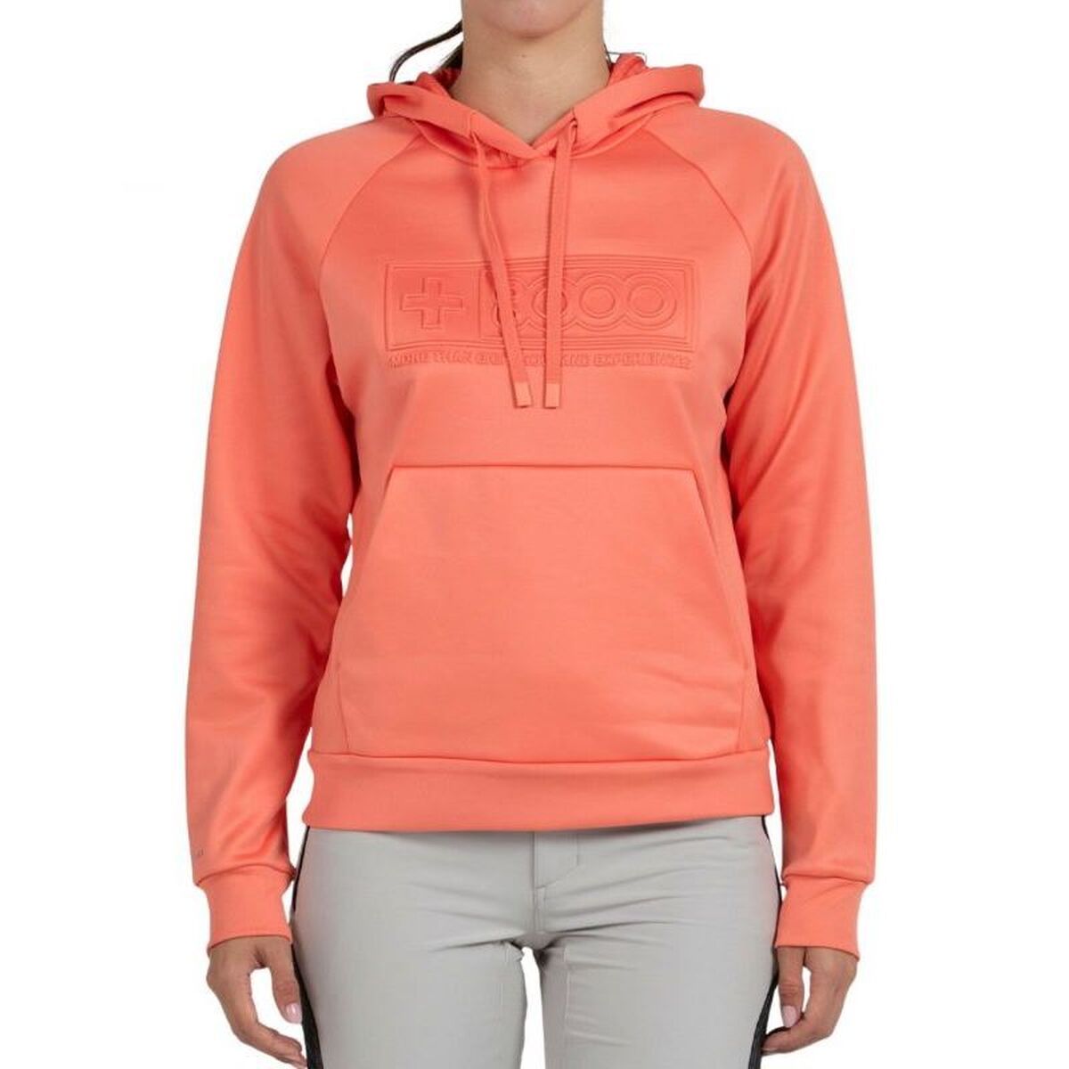 Sudadera con Capucha Mujer +8000 Elin Coral