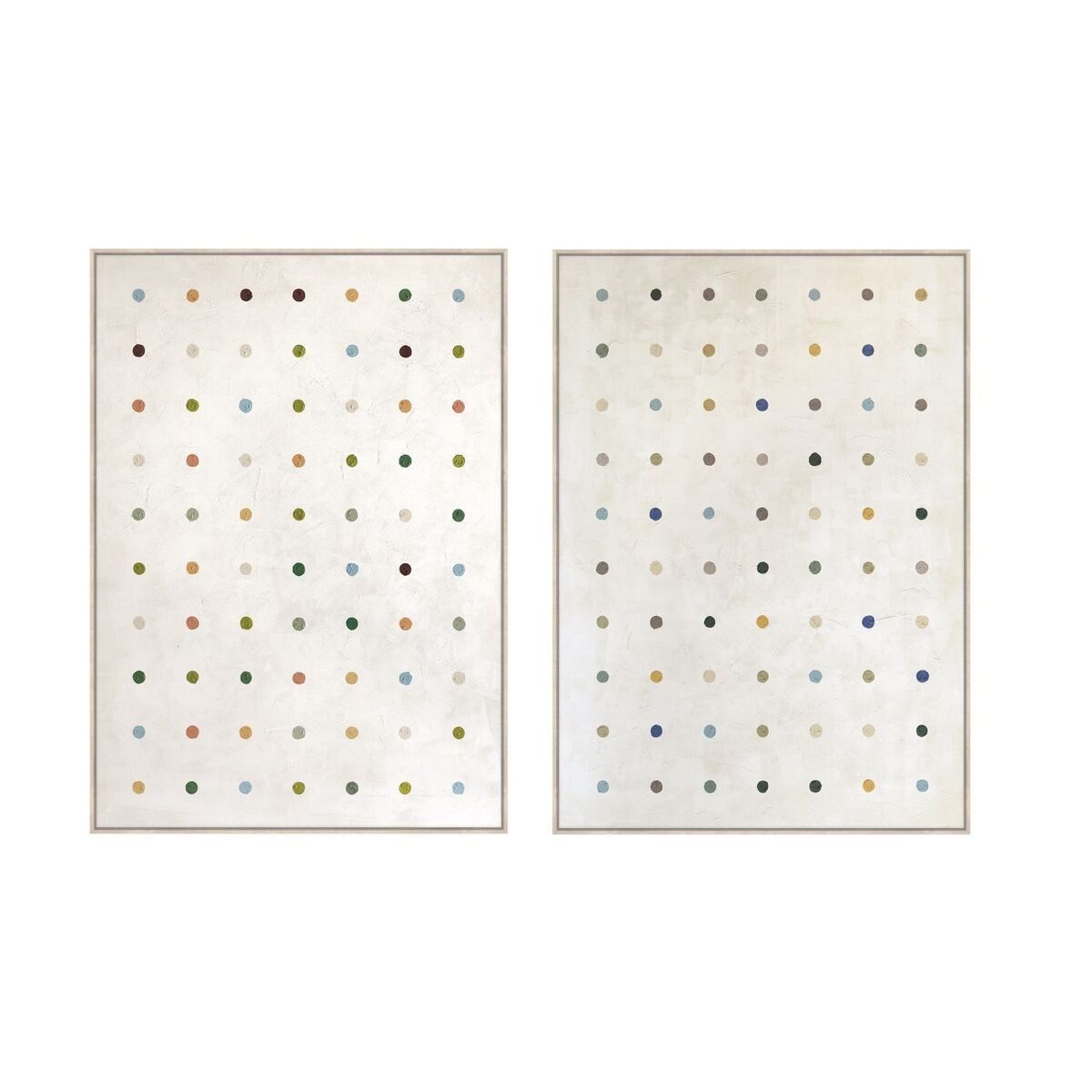 Lienzo Home ESPRIT Blanco Topos Moderno 100 x 4 x 140 cm (2 Unidades)