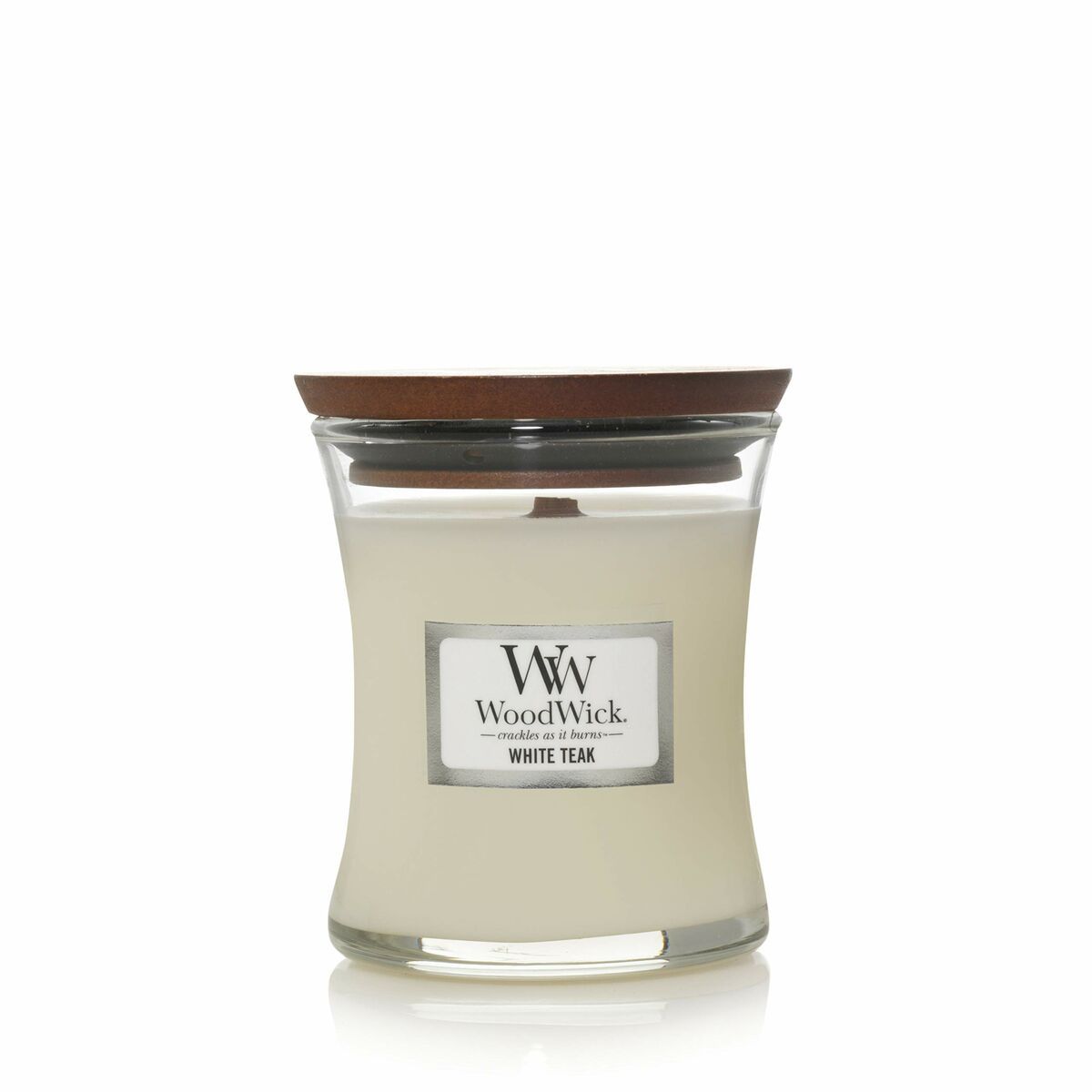 Vela Perfumada Woodwick Core Mini White Teak 85 g