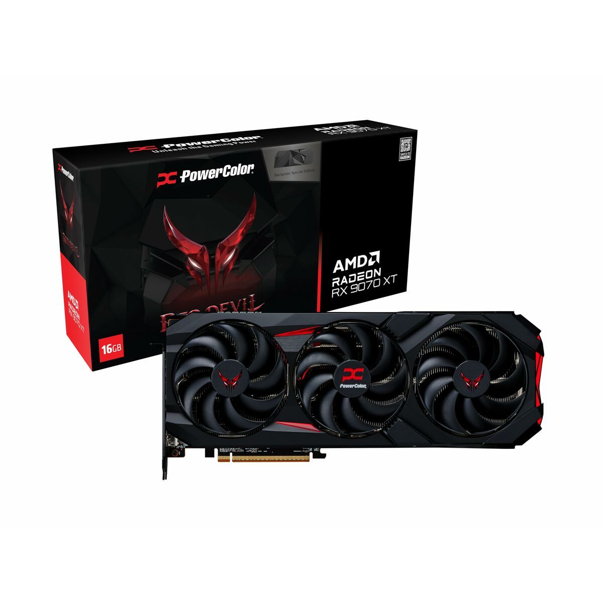 Tarjeta Gráfica Powercolor RX9070XT 16G-E/OC/BP radeon rx 9070 xt 16 GB GDDR6