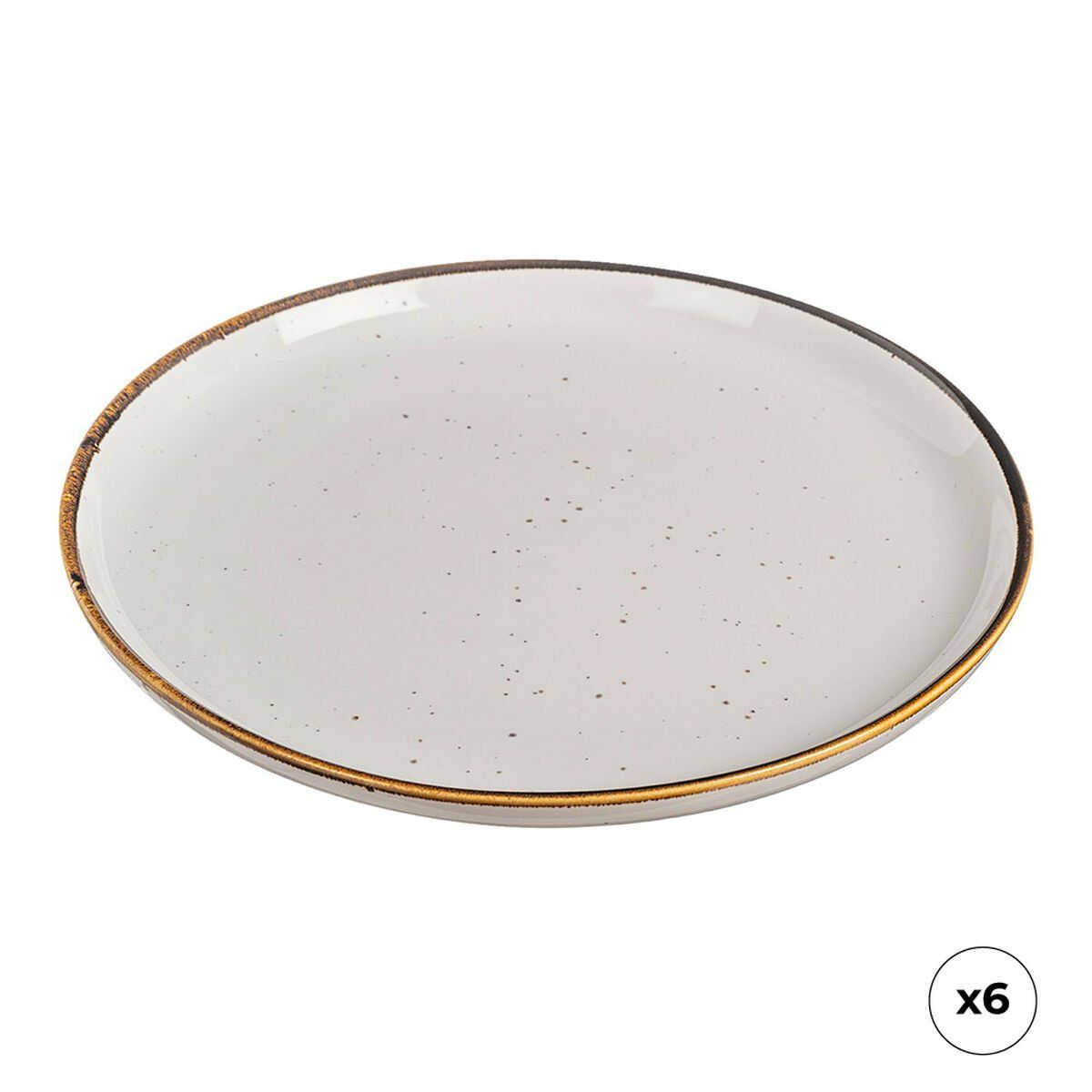 Plato de Postre Caison akiko Porcelana Ø 20 cm 6 Unidades