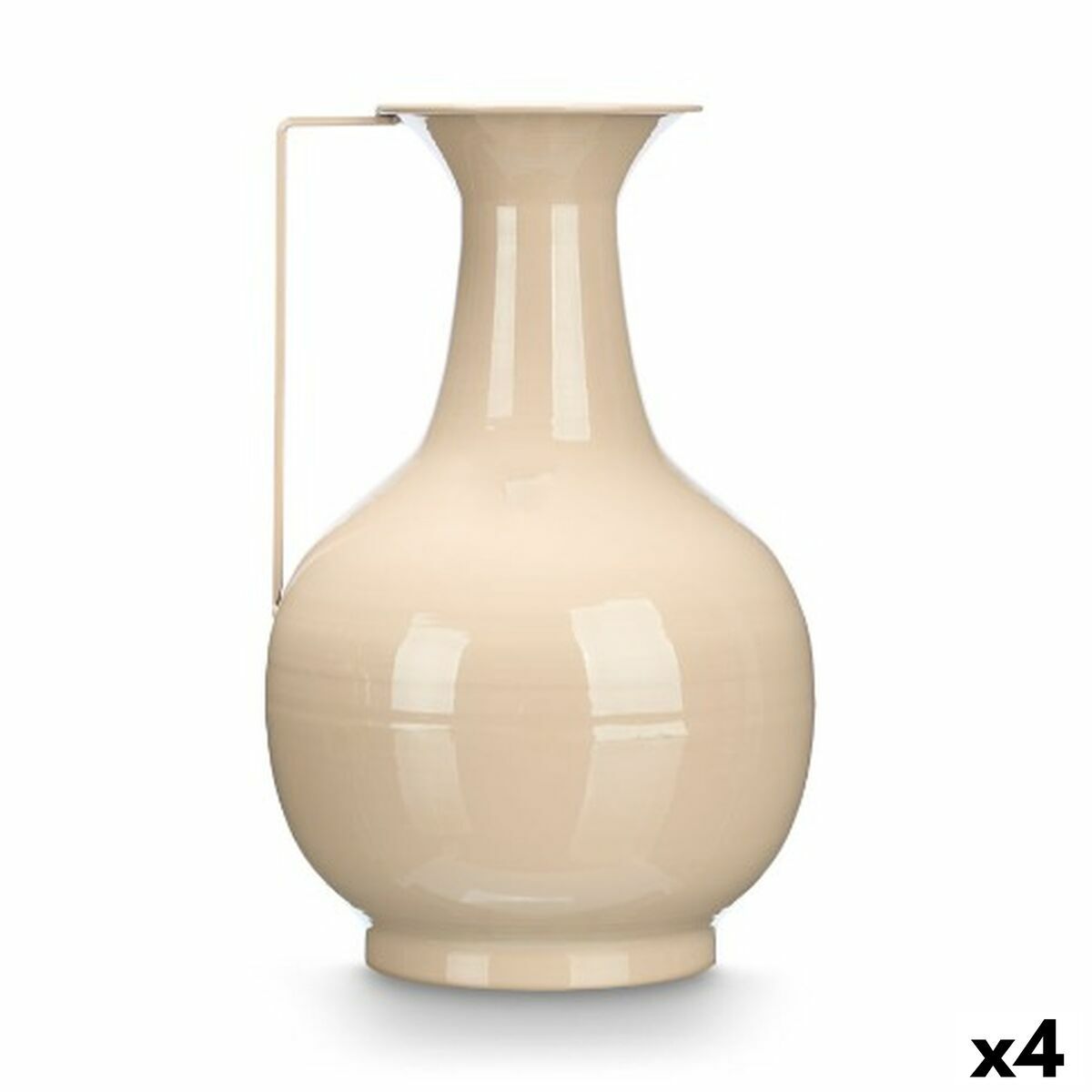 Jarrón Gift Decor Marrón Hierro Bola 24 x 38 x 14,8 cm (4 Unidades)