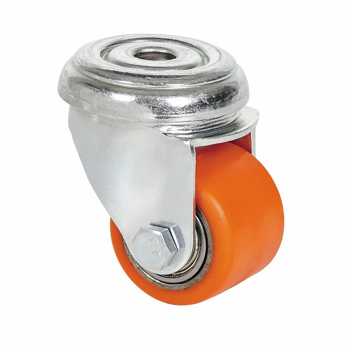 Rueda Ruedas Alex Naranja Poliuretano Hierro Ø 3,5 CM 100 kg giratoria