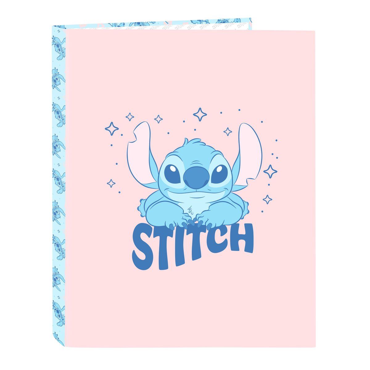 Carpeta de anillas Lilo & Stitch Ohana Azul Rosa claro A4 26.5 x 33 x 4 cm