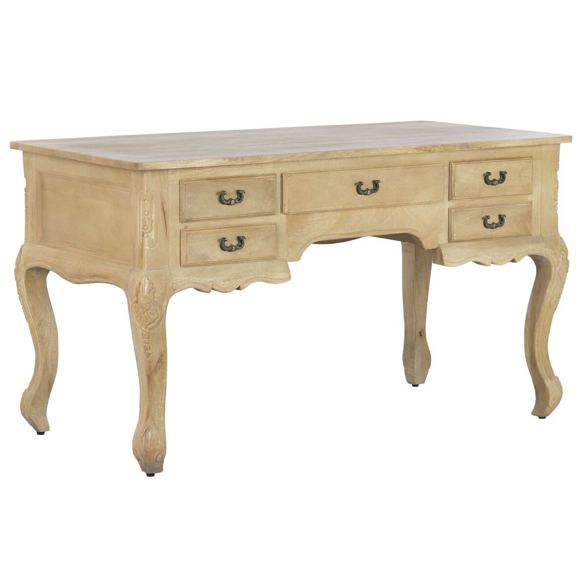Escritorio Home ESPRIT Blanco Natural Madera