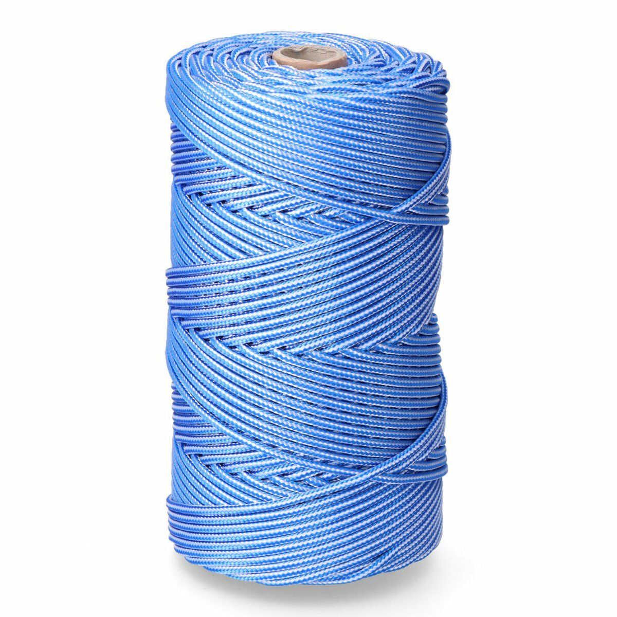 Cordón EDM 87913 Azul Blanco Polipropileno 5 mm x 200 m Trenzado