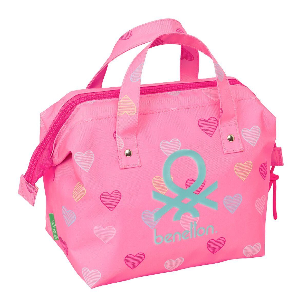 Neceser de Viaje Benetton Heart Rosa 26.5 x 17.5 x 12.5 cm