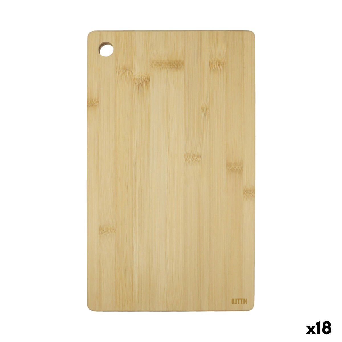 Tabla de cortar Quttin Marrón 37 x 22 x 1,7 cm (18 Unidades)