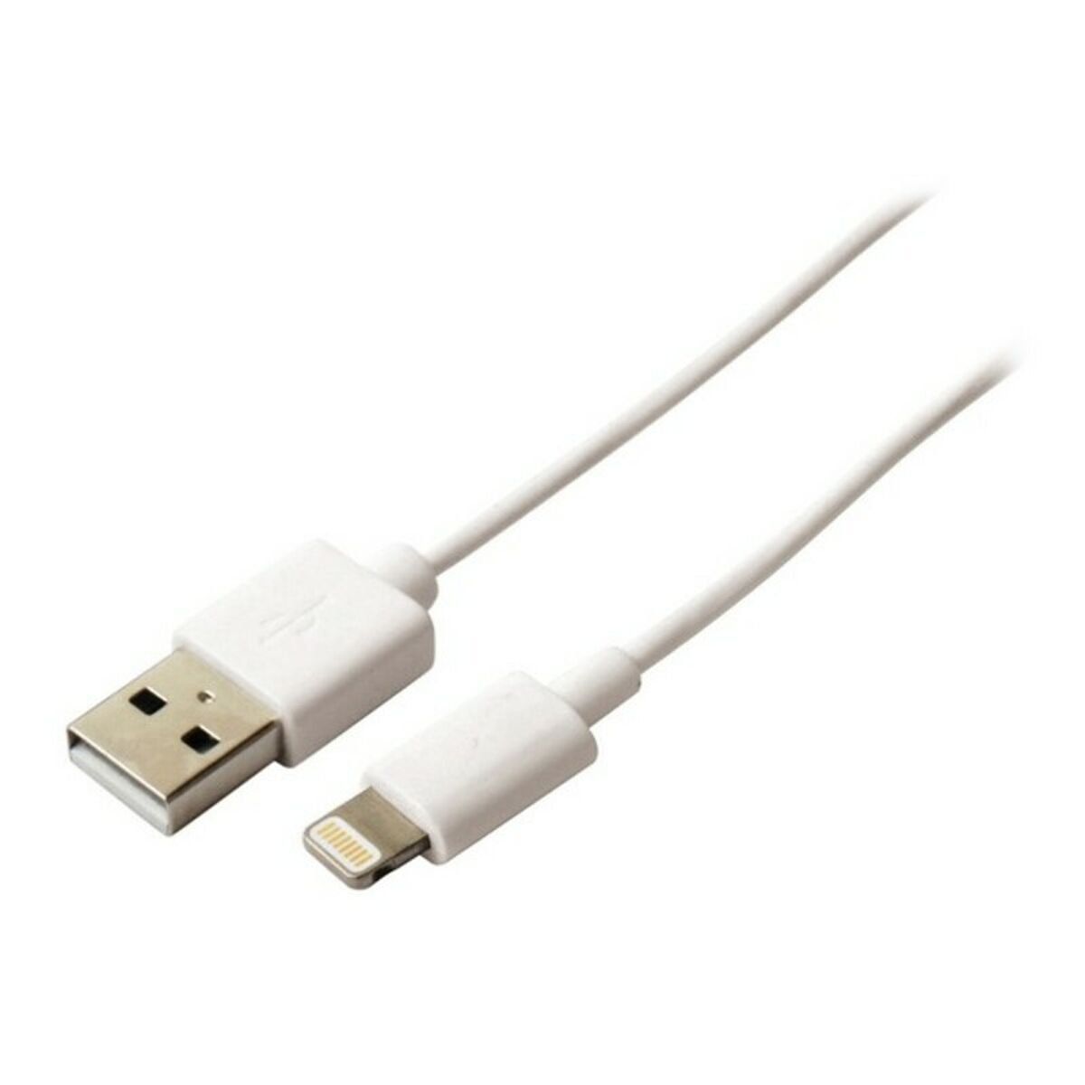 Cable USB a Lightning Contact L0914CU01 Blanco Negro