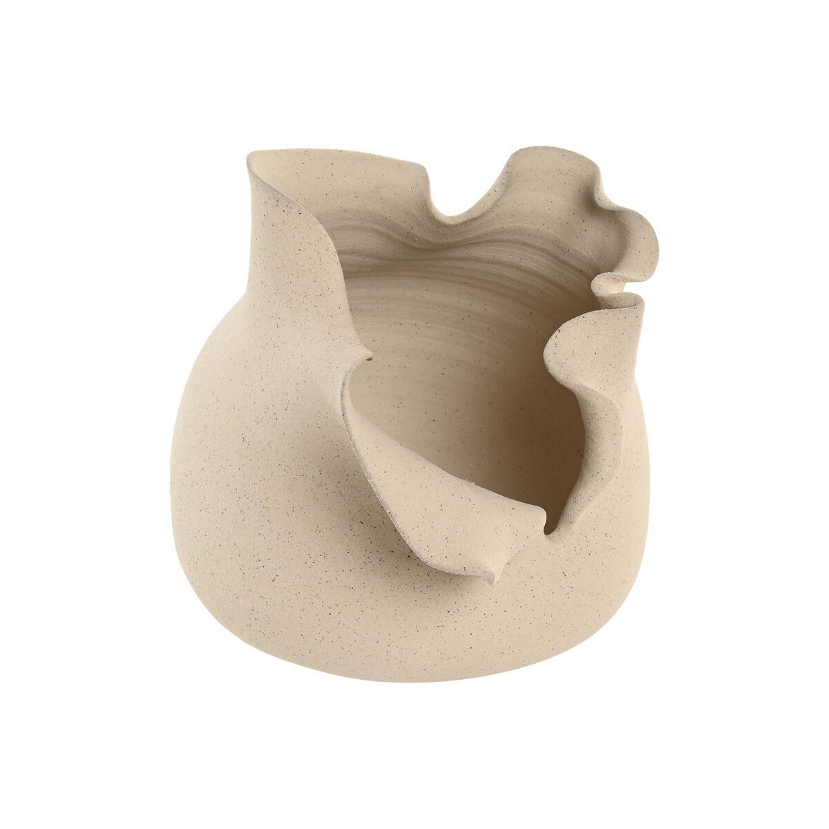 Jarrón Home ESPRIT Blanco Cerámica Estilo artesanal Moderno 27 X 22 X 22 CM