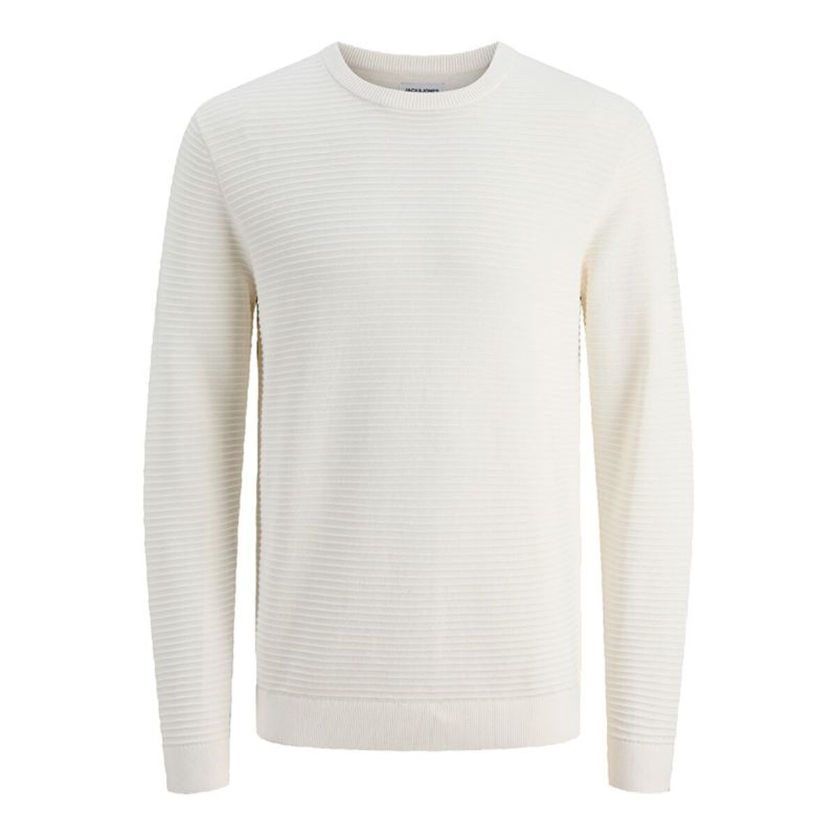 Sudadera sin Capucha Hombre Jack & Jones Jjotto Knit Crew Neck Blanco