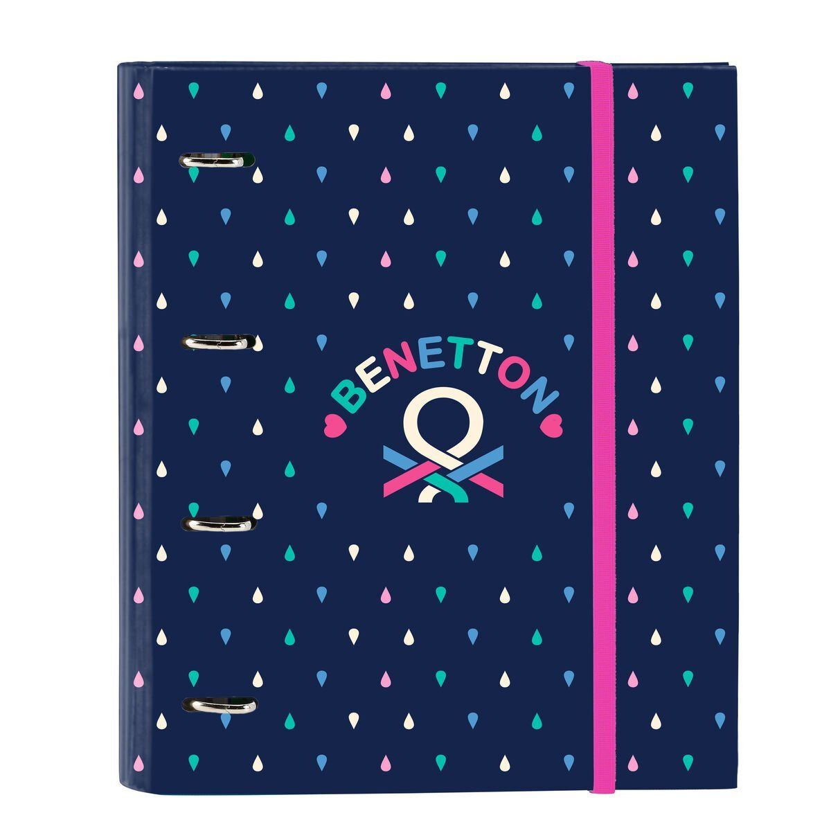 Carpeta de anillas Benetton Drop Multicolor 27 x 32 x 3.5 cm