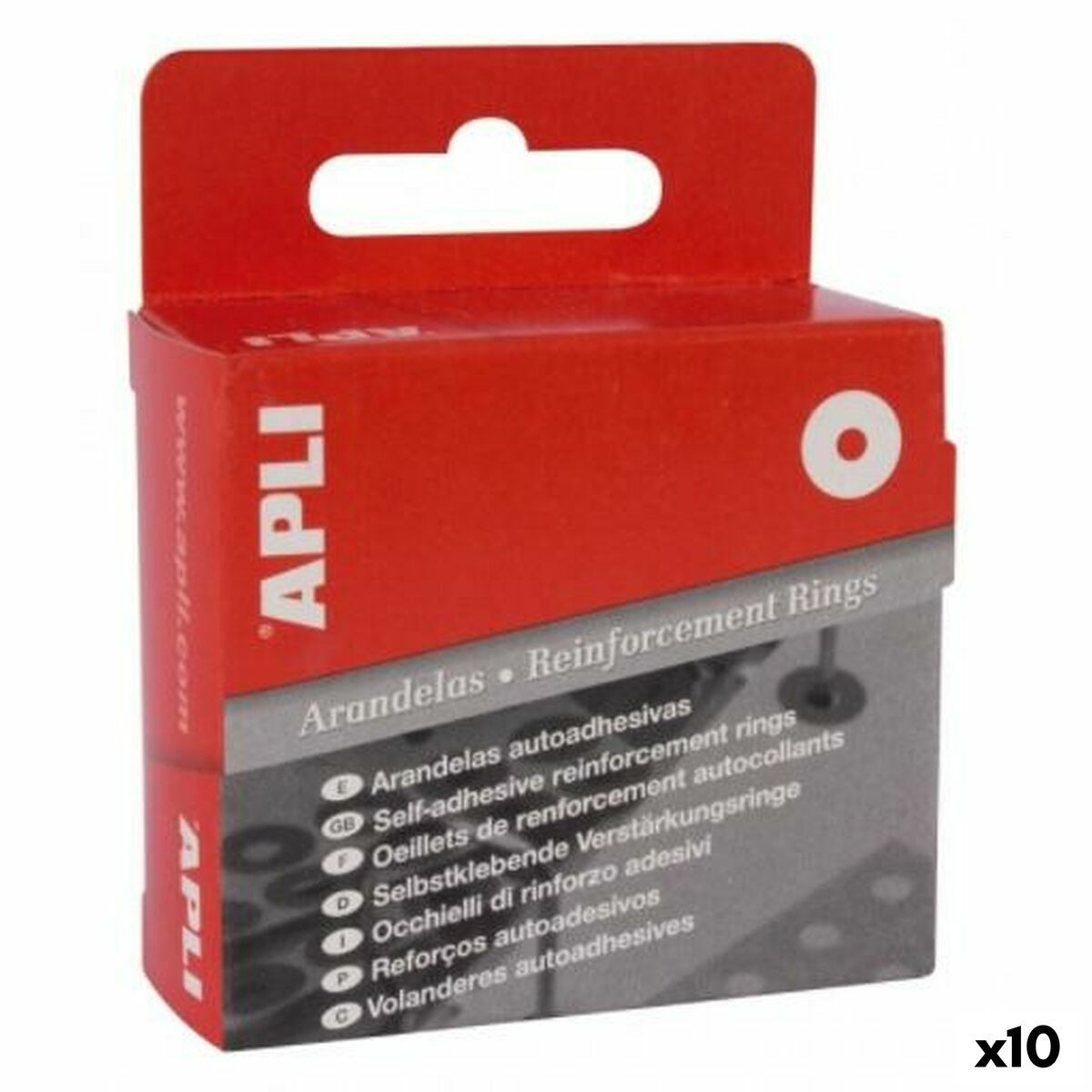 Arandelas De Refuerzo Apli Transparente Ø 13 mm 240 Piezas (10 Unidades)