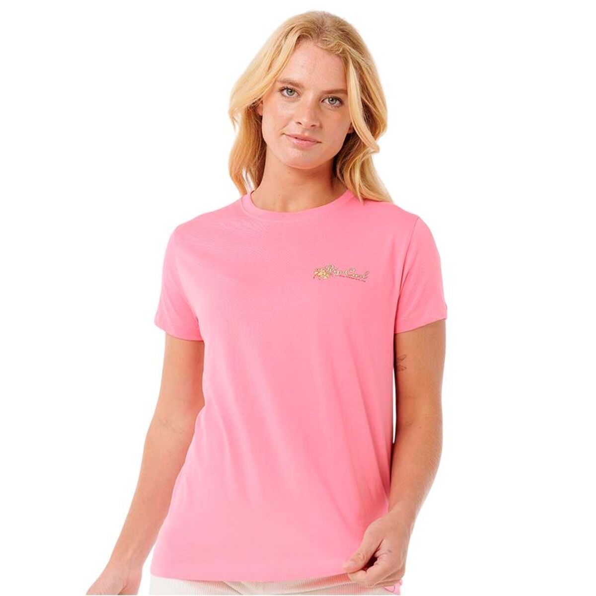 Camiseta de Manga Corta Mujer Rip Curl Waikiki Standard Tee Rosa