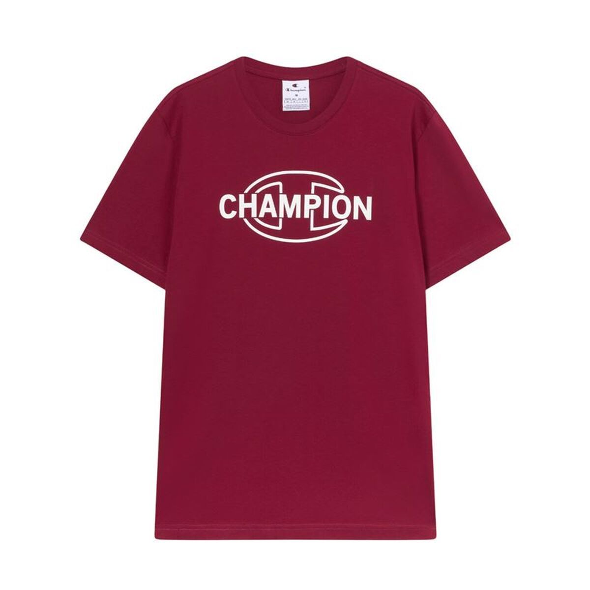 Camiseta de Manga Corta Hombre Champion Graphic Shop Rojo Oscuro