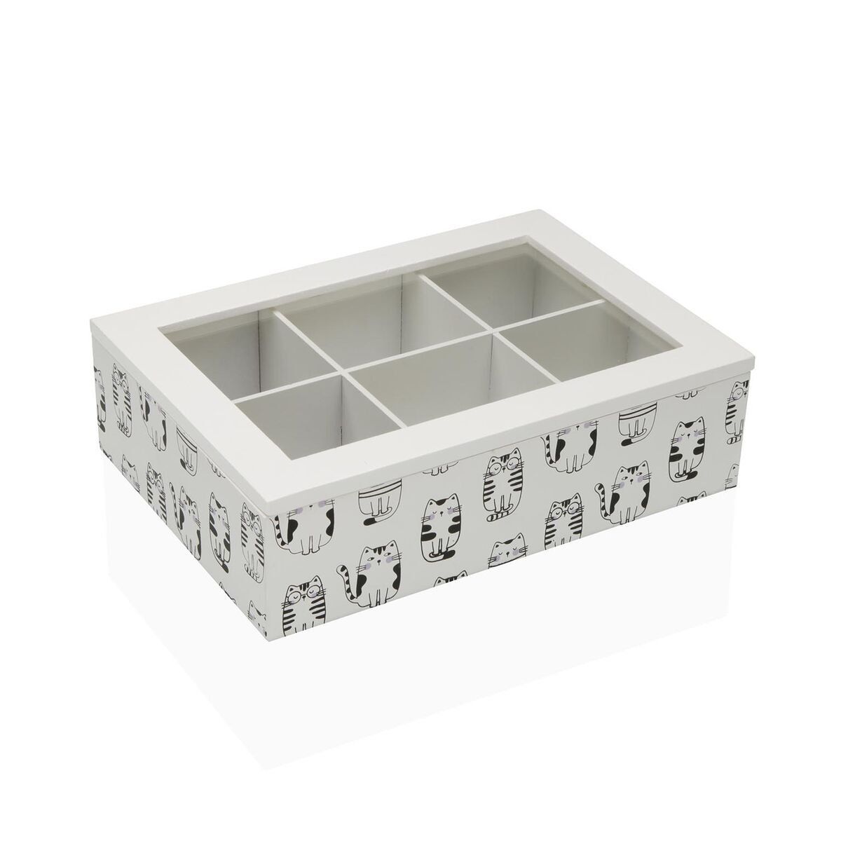 Caja para Infusiones Versa GATTO Madera 17 x 7 x 24 cm