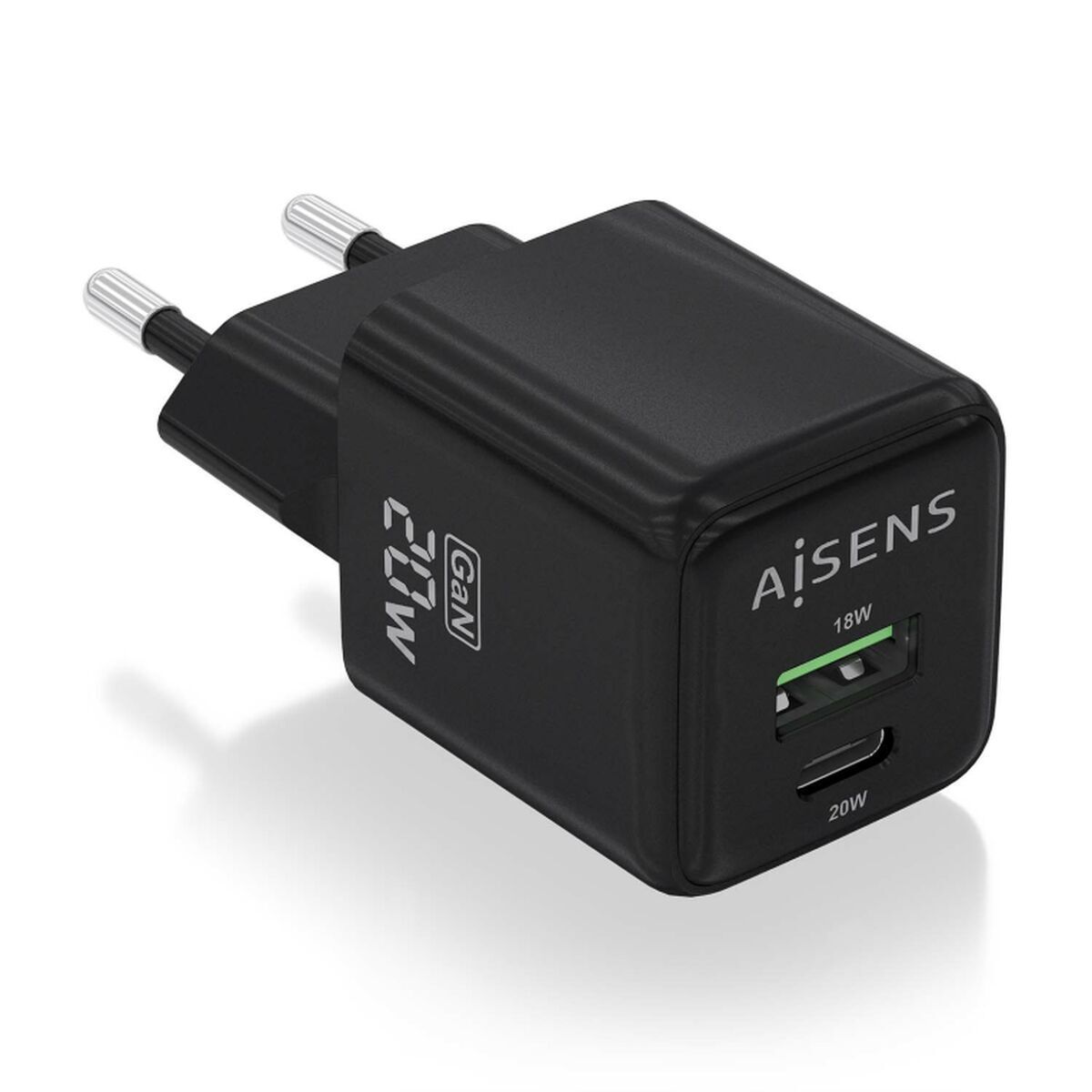 Cargador de Pared Aisens ASCH-20W2P011-BK Negro