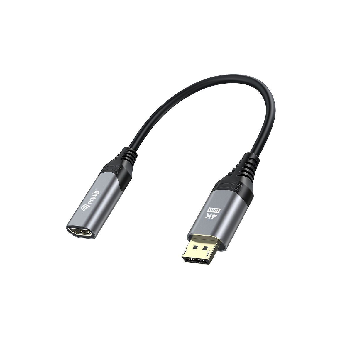 Adaptador DisplayPort a HDMI Equip 133445 Negro Dorado 15 cm