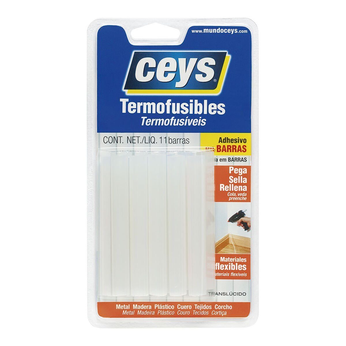 Barras de cola termofusible Ceys Transparente