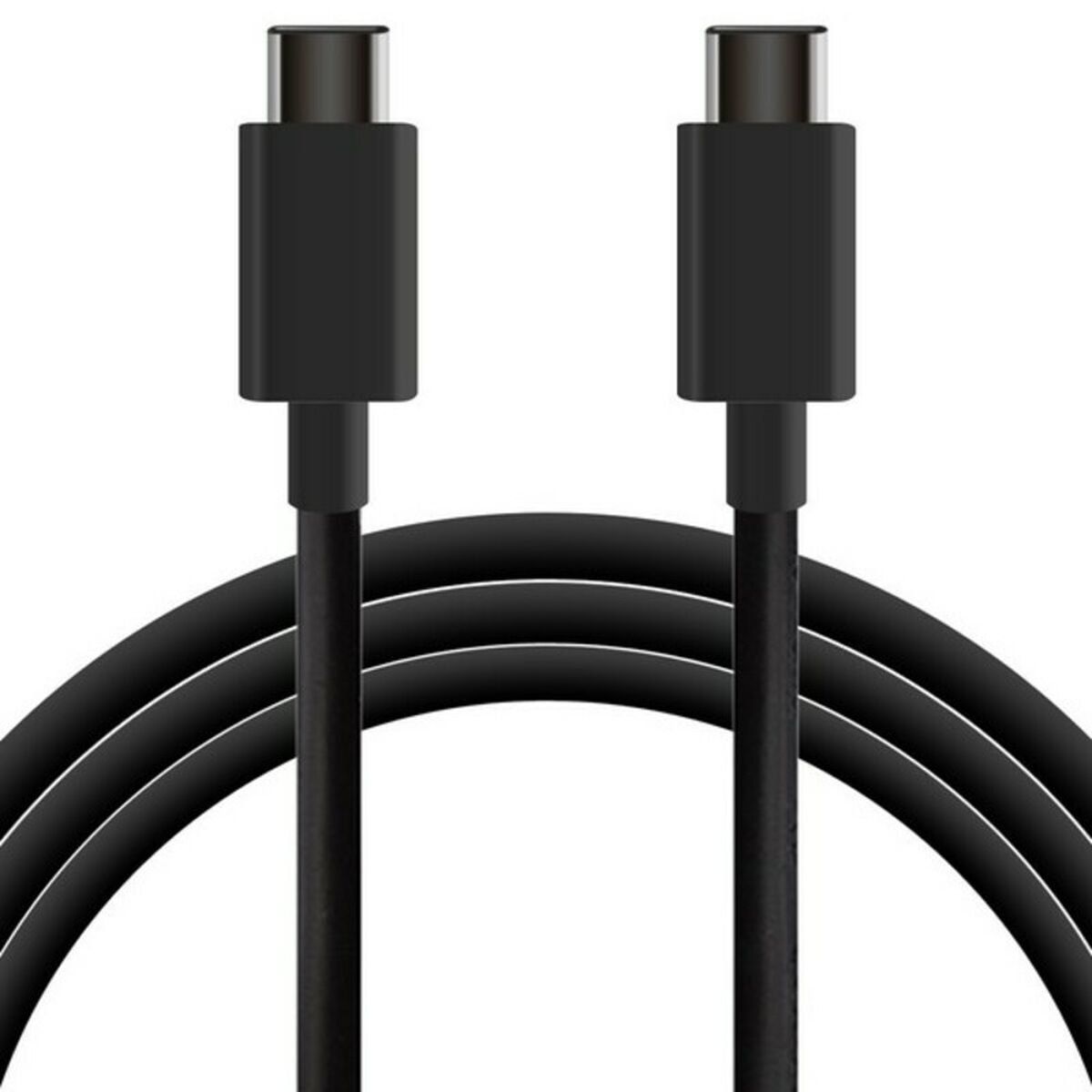 Cable USB-C a USB-C KSIX BXCUC01 Negro 1 m