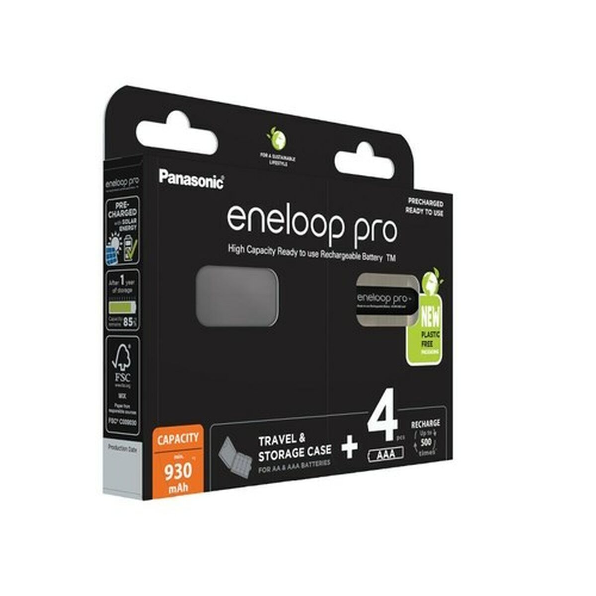 Pilas Recargables Panasonic BK-4HCDE/4CP+CASE