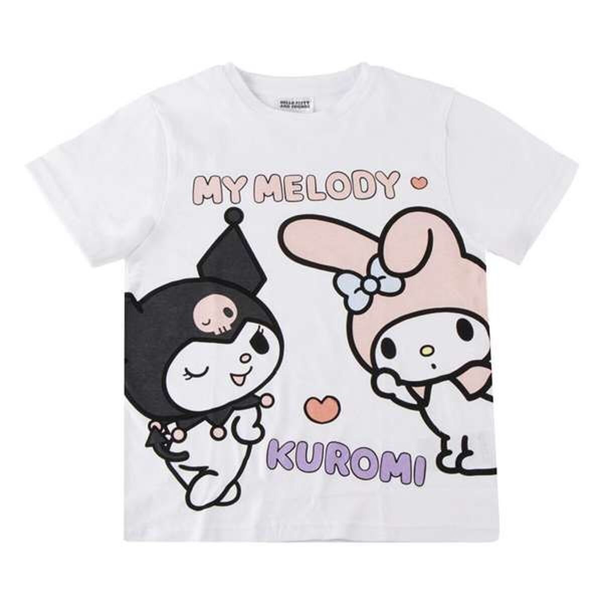 Camiseta de Manga Corta Infantil Hello Kitty Blanco