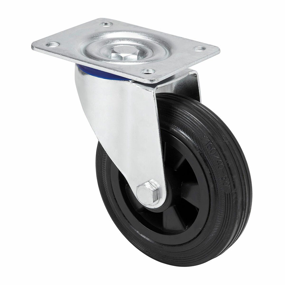 Rueda Ruedas Alex Negro Goma Poliamix Ø 12,5 cm 110 kg giratoria