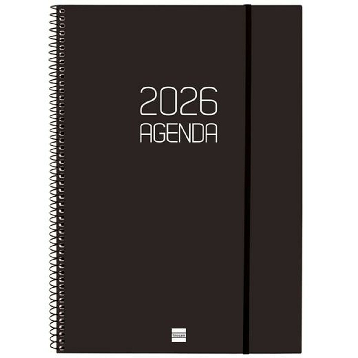 Agenda Finocam OPAQUE Negro A4 21 x 29,7 cm 2026