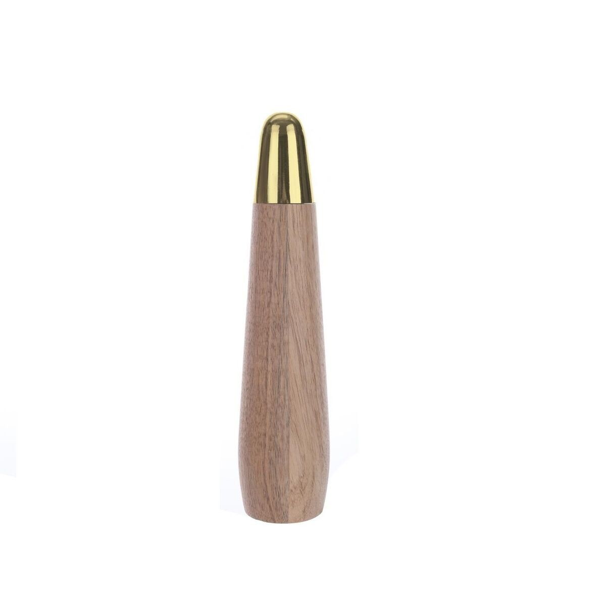 Salero y Pimentero Home ESPRIT Dorado Natural Acero Inoxidable Acacia 6 x 6 x 25 cm