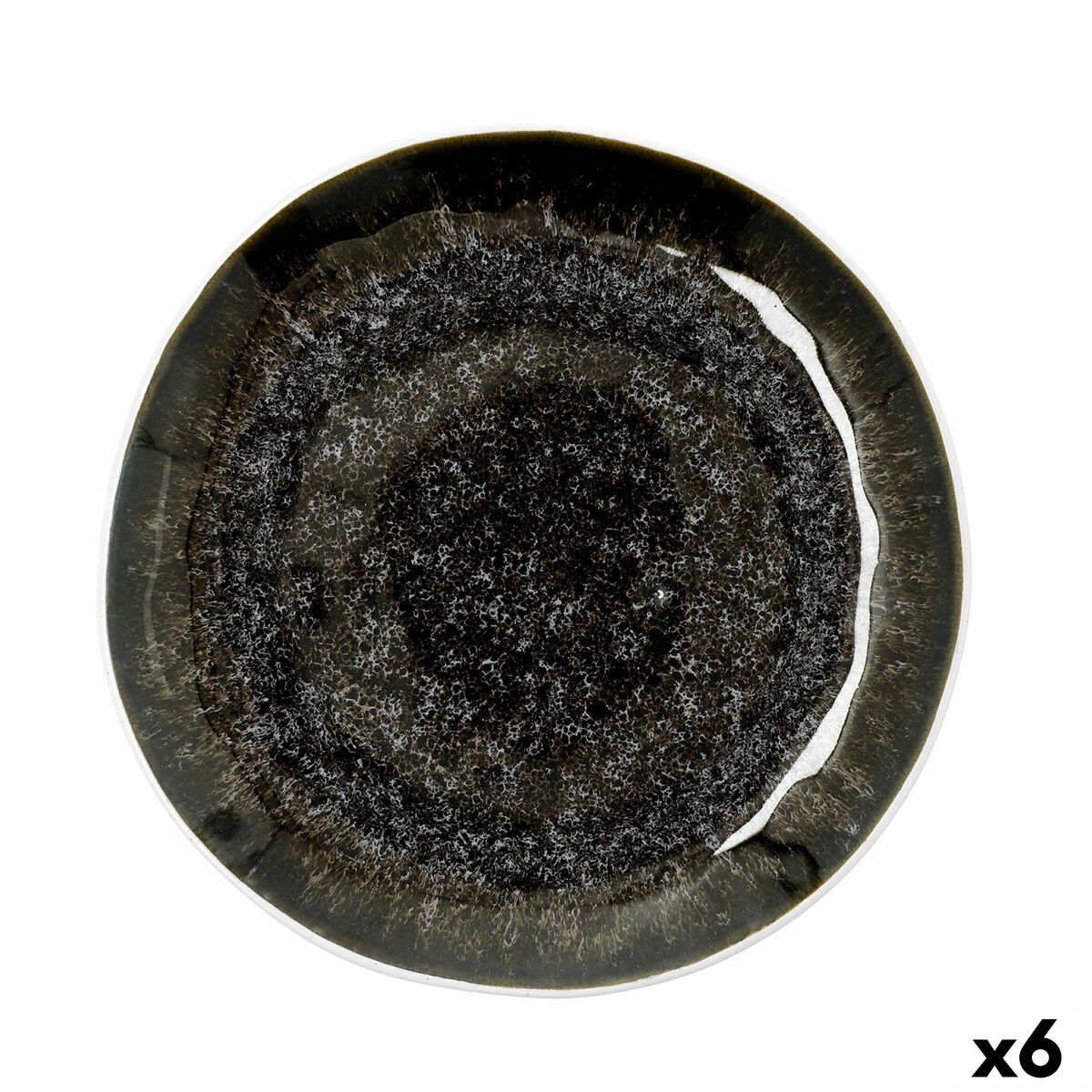 Plato Llano Bidasoa Elite Marrón Cerámica Ø 26,5 cm (6 Unidades)