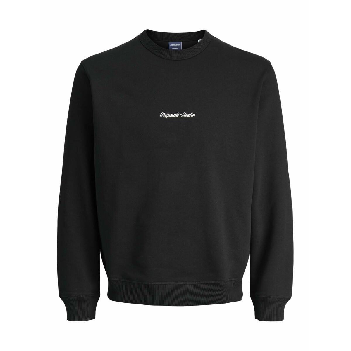 Sudadera sin Capucha Hombre Jack & Jones JORNORREBRO EMB SWEAT CREW NOOS 12282893 Negro