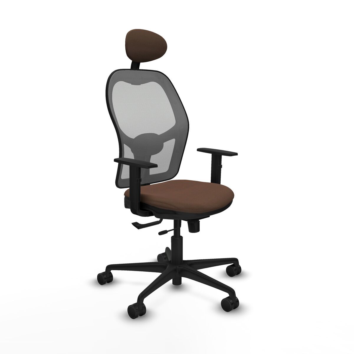 Silla de Oficina con Cabecero Jorquera Piqueras y Crespo 1D036N1 Marrón oscuro