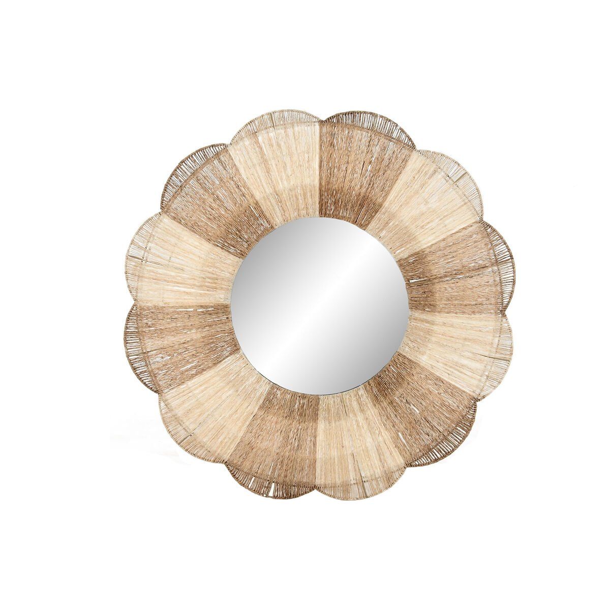 Espejo de pared Home ESPRIT Marrón Natural Boho 87 X 8 X 87 CM