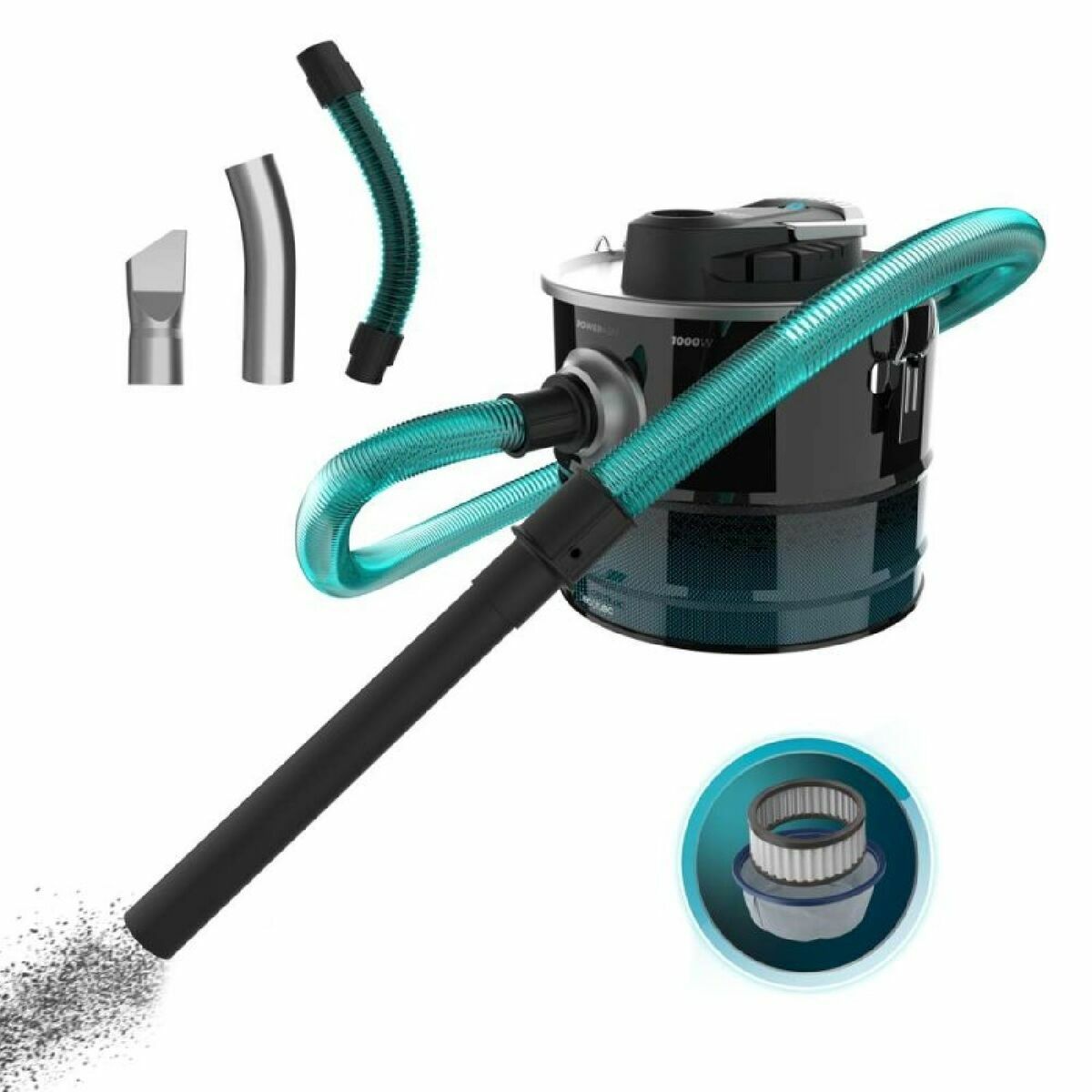 Aspirador de Cenizas Cecotec Conga Ash 3000 Gris 1000 W