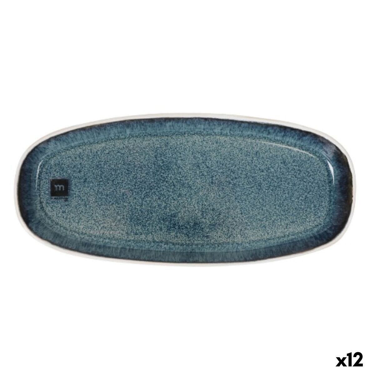 Fuente de Cocina La Mediterránea Savina Ovalado Ø 25,5 x 11,6 x 2,4 cm (12 Unidades)